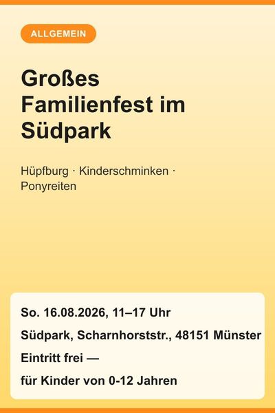 Großes Familienfest im Südpark