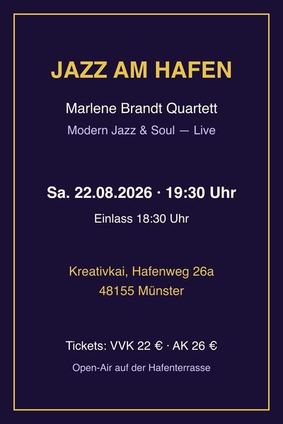 Jazz am Hafen — Marlene Brandt Quartett