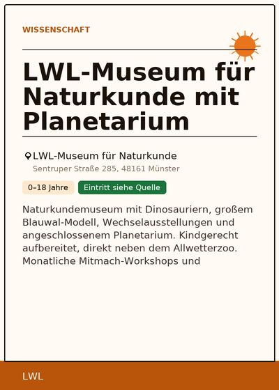 LWL-Museum für Naturkunde mit Planetarium