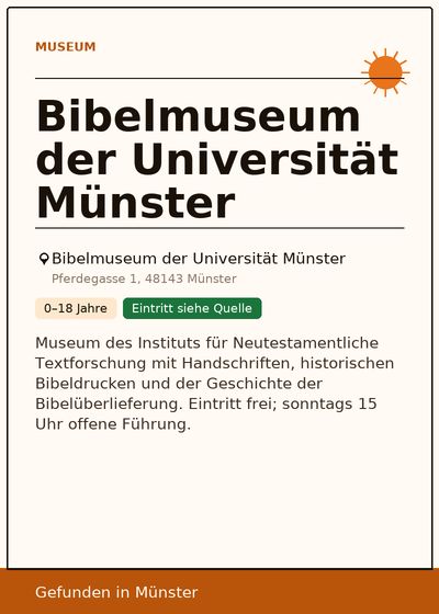 Bibelmuseum der Universität Münster