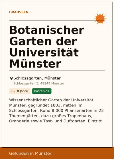 Botanischer Garten der Universität Münster