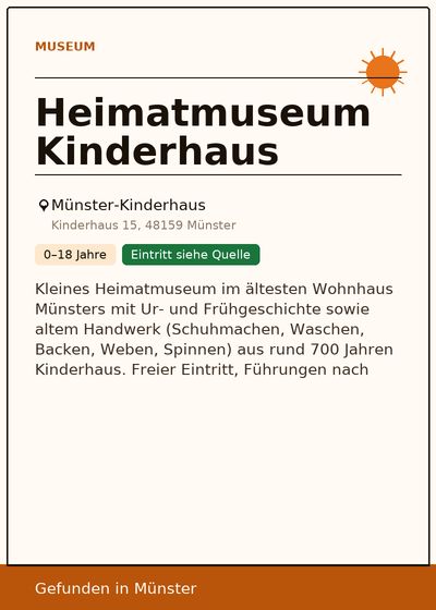 Heimatmuseum Kinderhaus